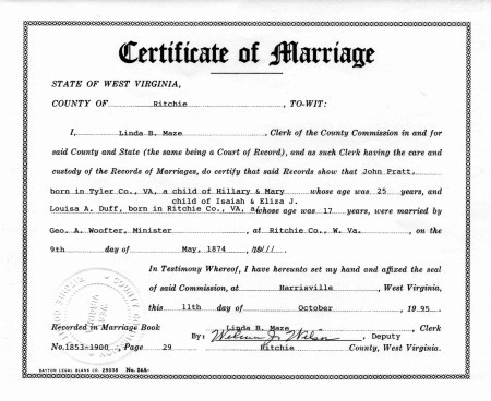 Apostille of marriage certificate